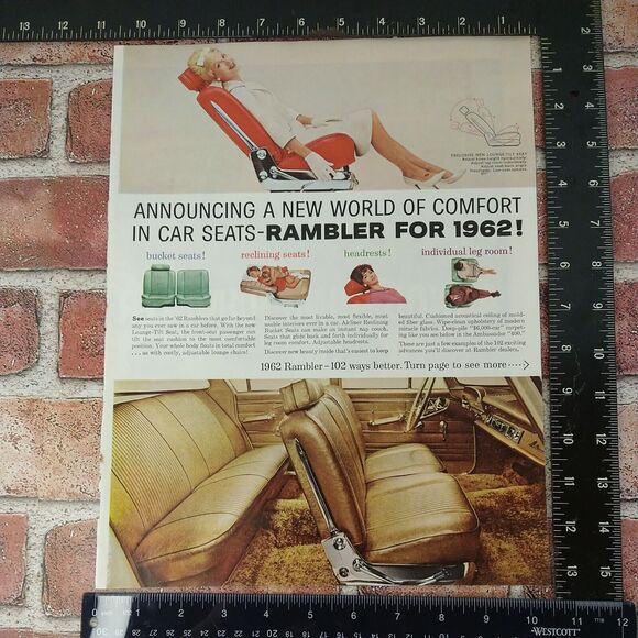 1961 Announcing Rambler for 1962 cars - 2pg Vtg PRINT AD - Picture 2 of 13